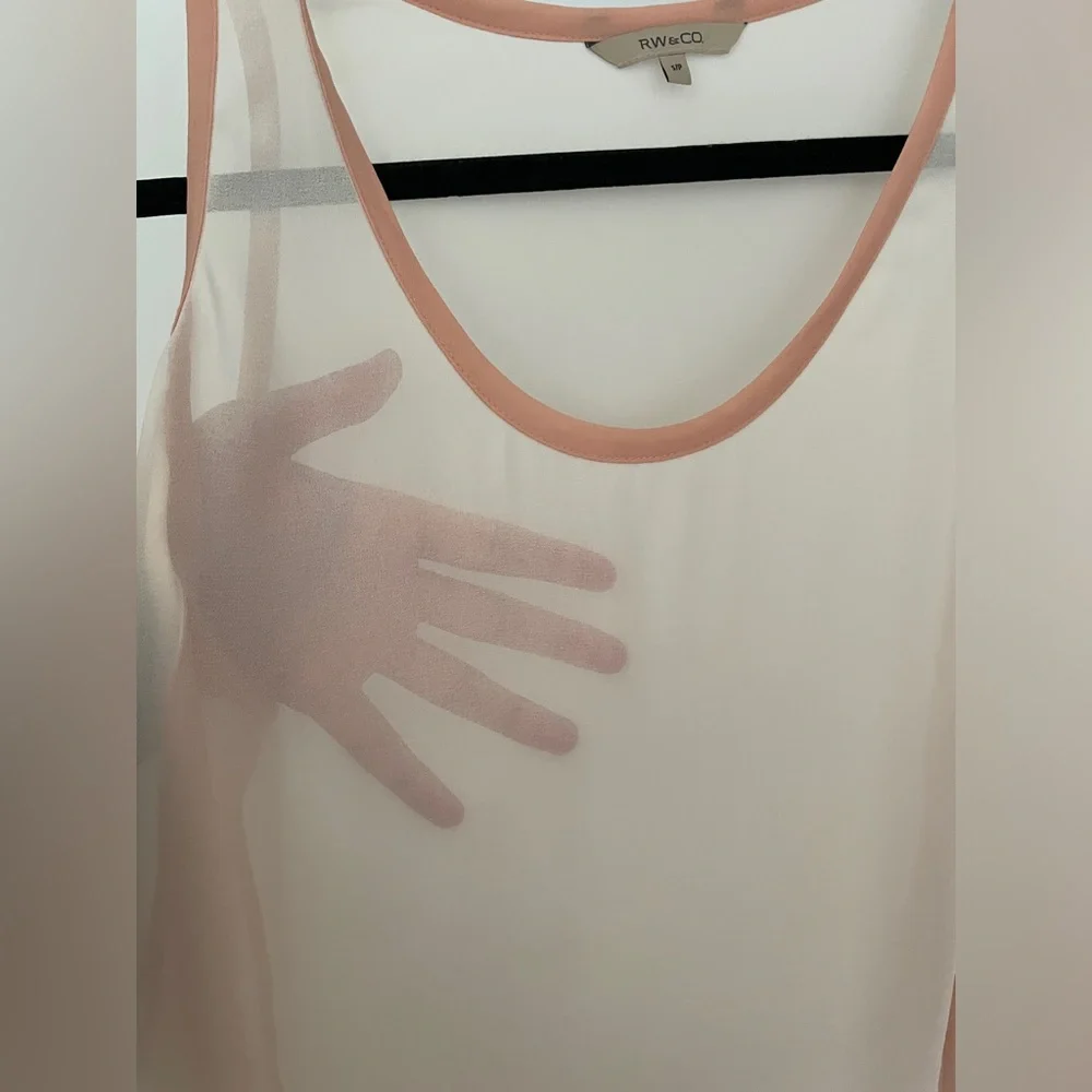 Sheer Ruffle Sleeveless Top - Picture 2 of 5
